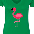 thumbnail image 4 of Inktastic Pink Flamingo Women's V-Neck T-Shirt, 4 of 5