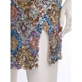 thumbnail image 4 of inlzdz Robe de Soirée pour Femme Bal de Promo Mariage Disco Élégante Robe de Fête Dos Nu Mini Robe Robe de Bal Argent m, 4 of 7