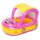 thumbnail image 2 of Flotador de piscina inflable para bebé con dosel, barco flotante de natación en forma de coche de PVC grueso con sombrilla para bebés, niños, playa de verano, juego al aire libre, 2 of 7