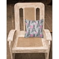 thumbnail image 2 of Carolines Treasures BB7503PW1818 Watercolor Pink Flowers Eiffel Tower Fabric Decorative Pillow  18H x18W multicolor, 2 of 2
