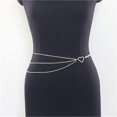 thumbnail image 3 of Layered Heart Waist Chain Crystal Body Chain Belly Chains Belt Summer Beach Costume Jewelry Adjustable for Women Girls, 3 of 4