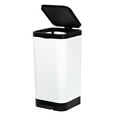 thumbnail image 5 of (2 pack) Hefty 2.6 Gallon Trash Can, Plastic Step On Bathroom Trash Can, White, 5 of 8