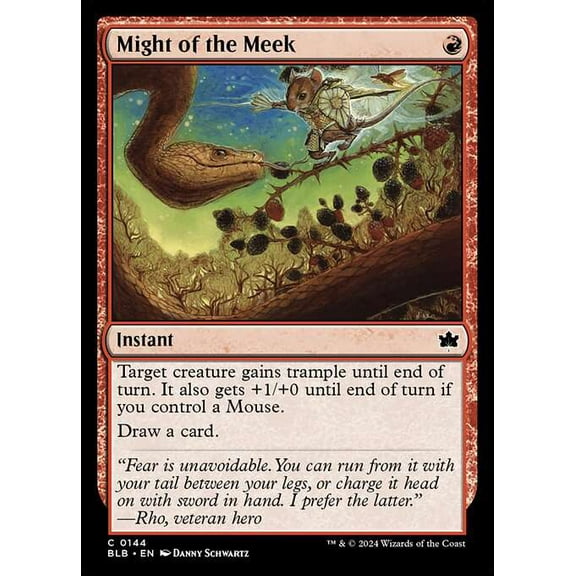 MtG Bloomburrow Common Might of the Meek #144
