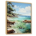 thumbnail image 2 of Designart "Beach Tropical Paradise Painting V" Nautical & Beach Floater Framed Wall Art Living Room, 2 of 7