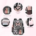 thumbnail image 3 of Mochila Transparente Resistente Crvint con Diseño de Mariposa, 3 of 8