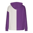 thumbnail image 5 of Yangnuo Womens Trendy Color Blocked Loose Hoodies 2025 Women's Fashionable Loose Casual Long Sleeved Sweatshirt Hooded Pocket Hoodie Solid Color Top, 5 of 5