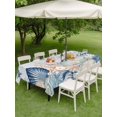 thumbnail image 4 of Outdoor Tablecloth with Umbrella Hole for Patio/Picnic/Party/Camping, Navy Blue Coastal Waterproof Table Cloth Rectangle Table Cover Washable, Shell Starfish Coral Nautical Summer Ocean (54"x 80"), 4 of 9