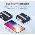 thumbnail image 5 of USB Extender over Ethernet, 6-Port USB 2.0 Extender up to 492ft/150m, Plug & Play No Driver, Keyboard & Mouse Extender for Cat5e/Cat6/Cat7, Supports All Operating Systems, 5 of 14