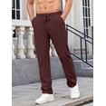 thumbnail image 3 of COOFANDY Mens Casual Pants Elastic Waist Chino Pants Lightweight Drawstring Pants with Pockets, 3 of 6