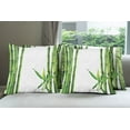 thumbnail image 6 of Ambesonne Nature Throw Pillow Cover 4 Pack, Wild Branches Tropical Scene, 18", Fern Green and White, 6 of 7