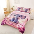 thumbnail image 2 of Erosebridal Cute Elephant Animal Full Size Comforter Sets, Blossoms Flower Bedding Sets, 3-Piece, 2 of 6