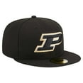 thumbnail image 3 of Men's New Era Black Purdue Boilermakers 59FIFTY Fitted Hat, 3 of 6