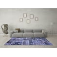 thumbnail image 3 of Ahgly Company Machine Washable Indoor Rectangle Abstract Blue Modern Area Rugs, 2' x 3', 3 of 4