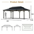 thumbnail image 2 of COSIEST Cedar Wood Gazebo, Outdoor Pergola with 2-Tier Galvanized Steel Roof Netting and Curtains, 2 of 8