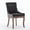 Black, variant on PORKISS Dining Chairs Set of 2, Thickened Fabric Chairs with Solid Wood Legs, Modern Upholstered Dining Chairs, Beige