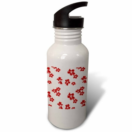 

Tropical Red Flowers - Hawaiian Inspired Floral Print 21 oz Sports Water Bottle wb-59051-1
