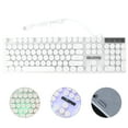 thumbnail image 4 of USB Glowing Computer Wired Keyboard Creative Round Key Keyboard Practical Keyboard (White), 4 of 7