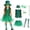 Green, variant on Lovzfmll 6-Piece St. Patrick's Day Costume Set for Girls, Sleeveless Lace Top & A-Line Skirt, Holiday Dressy Outfits for Kids 4-5 Years
