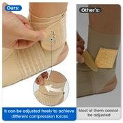 Velpeau Ankle Support Brace for Ligament Damage & Sprained Ankle, Plantar Fasciitis Support & Achilles Tendonitis Pain Relief, Ankle Brace for Foot Pain Recovery,Unisex(Khaki, M)