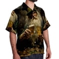 thumbnail image 2 of Saint Patrick's Day Men's Casual Printed Hawaiian Poplin Button Down Short Sleeve Beach Shirt Unisex, 2 of 6