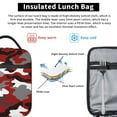 thumbnail image 4 of Red Camo Pattern Portable Lunch Bag Reusable Insulated Tote Box Leakproof Thermal Cooler For Office Work Shopping Picnic Camping Or Travel, 4 of 7