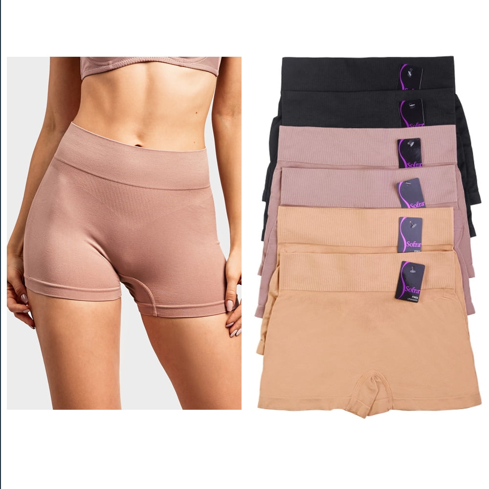 UnsichtBra Womens Underwear Pack of 3 Comfort Boxer Briefs Seamless Spandex Shorts Panties 