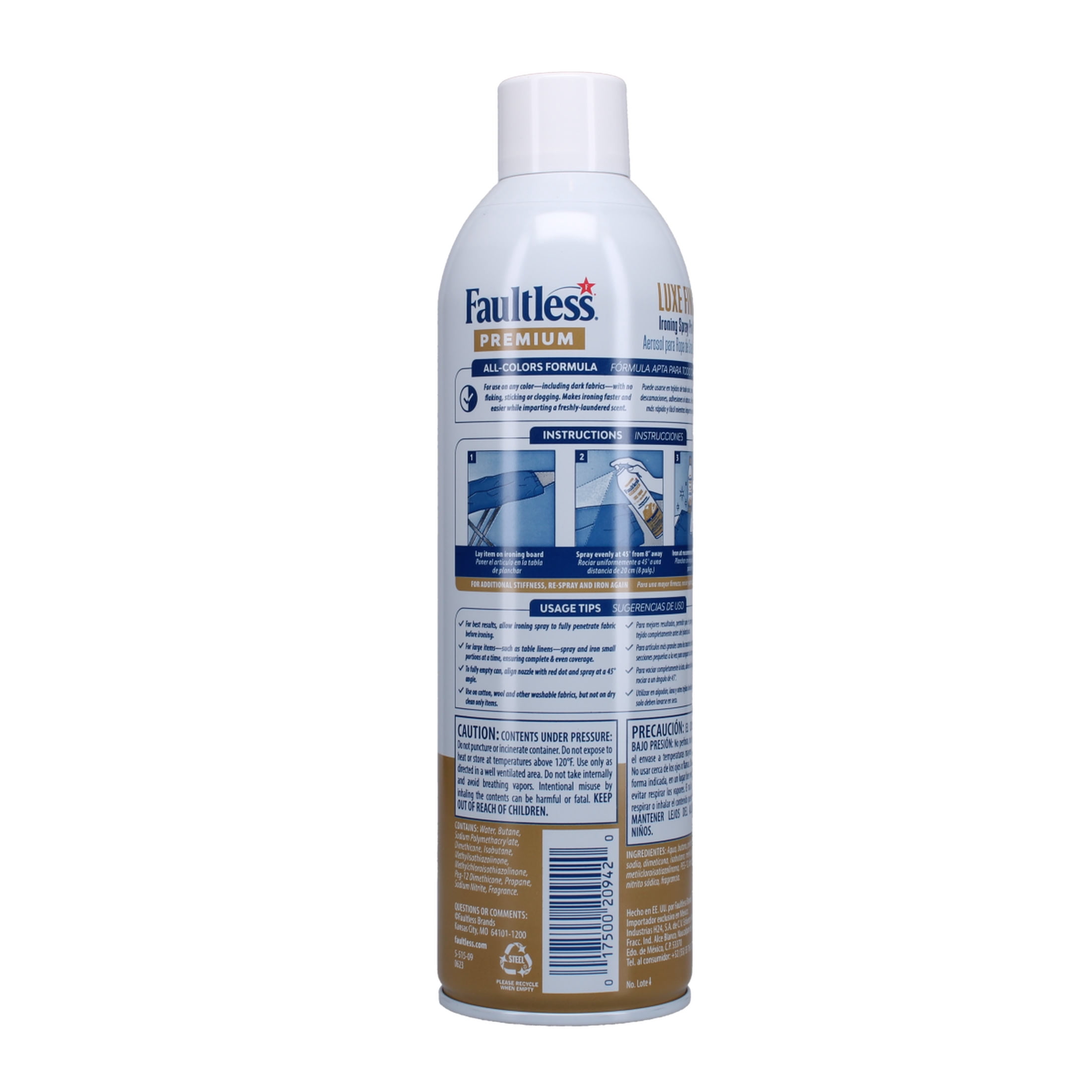 Faultless Brands 20 oz Premium Luxe Finish Ironing Spray for Crisp Fabrics