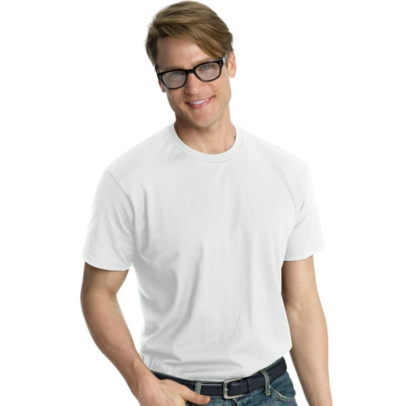 HanesYoung Men's Solid Short Sleeve Nano Tee