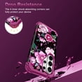 thumbnail image 4 of CASEFIV for Samsung Galaxy S26 Ultra Case,Glow in The Dark,Shockproof Protection Hard PC Soft Flexible TPU Bumper Drop Protective Protective Phone Cover Case for Galaxy S26 Ultra,Purple Pink Flower, 4 of 7