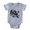 Heather Grey, variant on CafePress - Gothic Skull Initial X - Cute Infant Baby Football Bodysuit