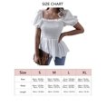 thumbnail image 5 of Blusas de nia, top de mujer de manga corta abullonada informal para el hogar Amonsee No, 5 of 5