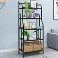 thumbnail image 4 of Plant Stand,Zzbiqs 5 Tier Metal Flower Pots Holder Storage Shelf, Flower Stand Plant Display for Indoors and Outdoors, Metal, Black, 4 of 6