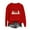6-Red, variant on LYEAA Halloween Oversized Sweatshirt Long Sleeve Crew Neck Regular Ribbed Cuff Tunic Casual Wear Ghost Holiday Clothes Black L