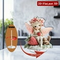 thumbnail image 4 of A rotating acrylic ornament featuring a cute fairy sitting atop a vibrant strawberry, perfect for adding charm to any space, 4 of 8