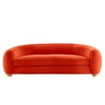 thumbnail image 6 of Sofa, Velvet, Orange, Modern Contemporary Urban Design, Living Lounge Room Hotel Lobby Hospitality, 6 of 7