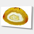 thumbnail image 2 of Yellow Agate with Geological Crystal - Large Abstract Canvas Artwork, 2 of 3