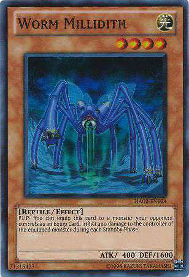 YuGiOh Hidden Arsenal 2 Super Rare Worm Millidith HA02-EN024