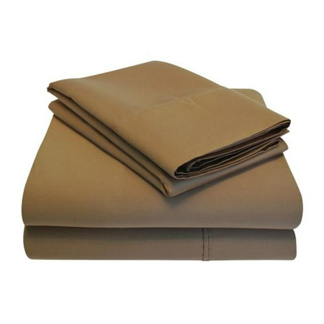 Impressions CR1200FLSH SLTP 1200 Set Complet de Feuilles de Coton Massif Riche - Taupe