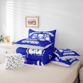 thumbnail image 5 of Manfei Video Game Controller Twin Bedding Sets 7-Piece, Blue Cartoon Gamepad Bedding Comforter Set, Teens Kids Girls Boys Reversible Sheet Sets, Microfiber Bedroom Decor, 5 of 7