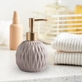 thumbnail image 3 of Ceramic Soap Dispenser Hand Pump Hand Bottle Refillable Bottle for Home Bathroom Decoration Office Beige, 3 of 8