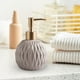 thumbnail image 4 of 2 dispensadores de jabón de cerámica para decoración de baño de hotel. caqui blanco, 4 of 9