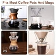 thumbnail image 4 of Pour Over Coffee Dripper Stainless Steel Filter Easy to Clean Paperless Pour Over Coffee Maker Reusable Filter Cone Dripper with Removable Cup, 4 of 6