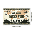 thumbnail image 3 of LUUFILx Military Farewell Banner Camouflage We Will Miss You Background Decorations Party Supplies Soldiers Deployment Backdrop Banner Veterans Event Outdoor, 3 of 8