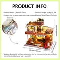 thumbnail image 5 of DIY Miniature Dollhouse Kit, 3D Wooden Villa Model with LED Lights, Adult Craft Gift, 5 of 6