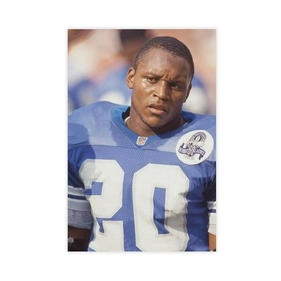 American Football Barry Sanders Posters Sports Star 65 Canvas Poster