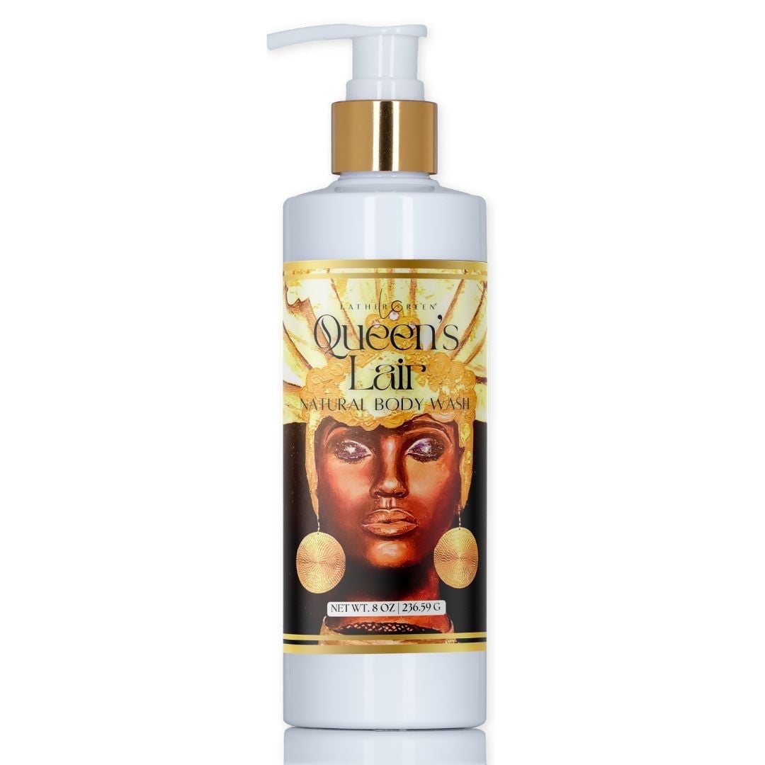 Queen’s Lair Natural Body Wash, Shower Gel with Vitamin E for All Skin Type, 8 oz by LatherGreen