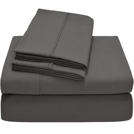 - Premium 1800 Ultra-Soft Microfiber Collection Sheet Set - Double Brushed - Hypoallergenic - Wrinkle Resistant - Deep Pocket (Queen, Grey)