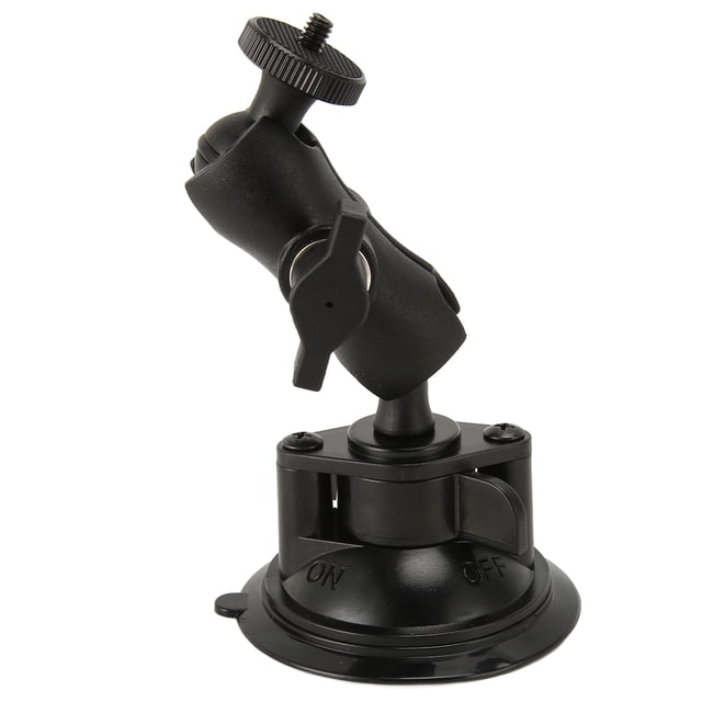 Suction Cup Car Camera Holder Mount, Aluminum Alloy Lightweight Car Camera Holder Mount Quick Installation 1/4 Inch Thread 360 Degree Rotation For Dashboard