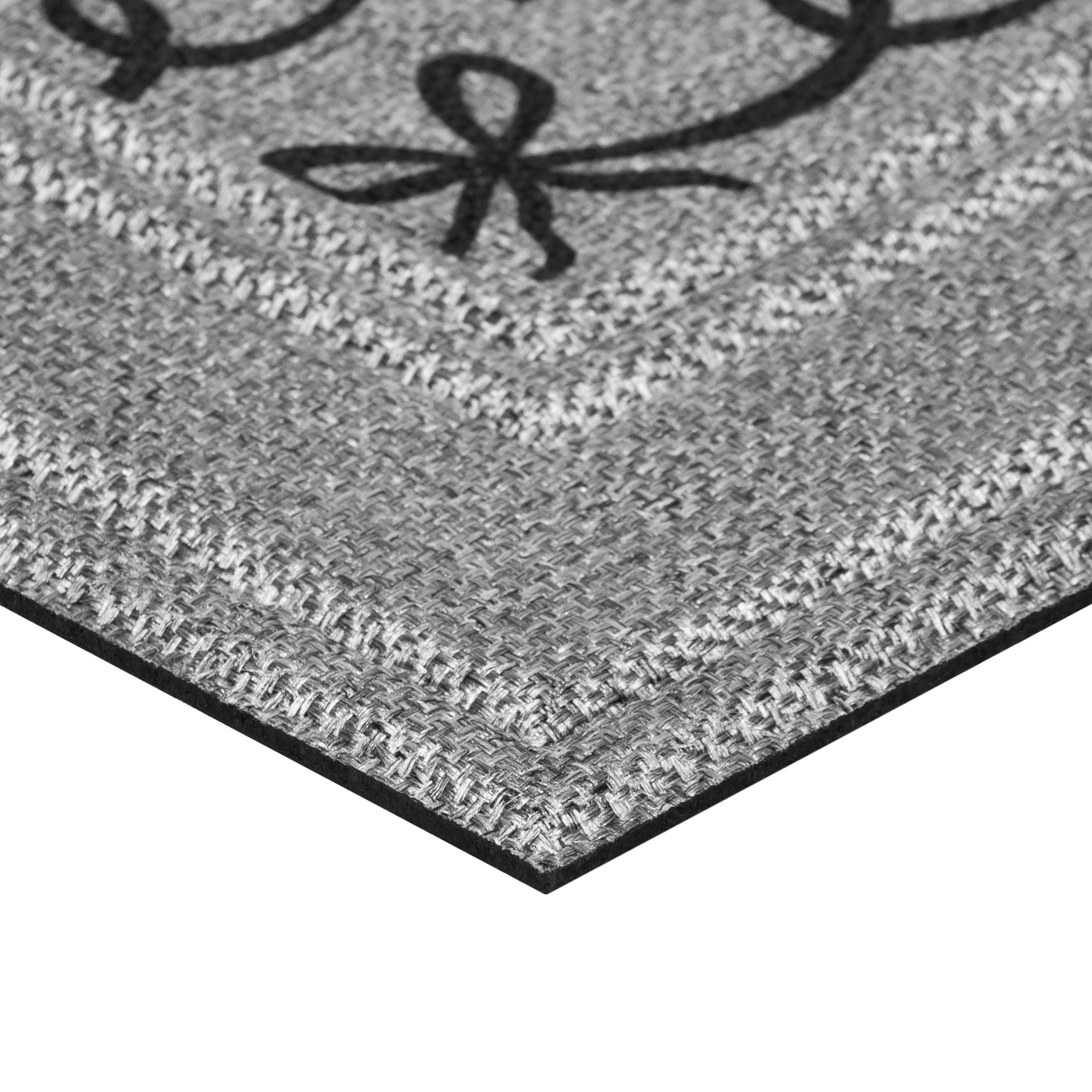 Welcome Bows, Apache Mills Gray 18x30 Indoor Outdoor Entrance Doormat