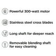 thumbnail image 2 of Chefman Multi-Speed Immersion Hand Blender w/Stainless Steel Blades, 300W, Multi Purpose, Black, 2 of 8